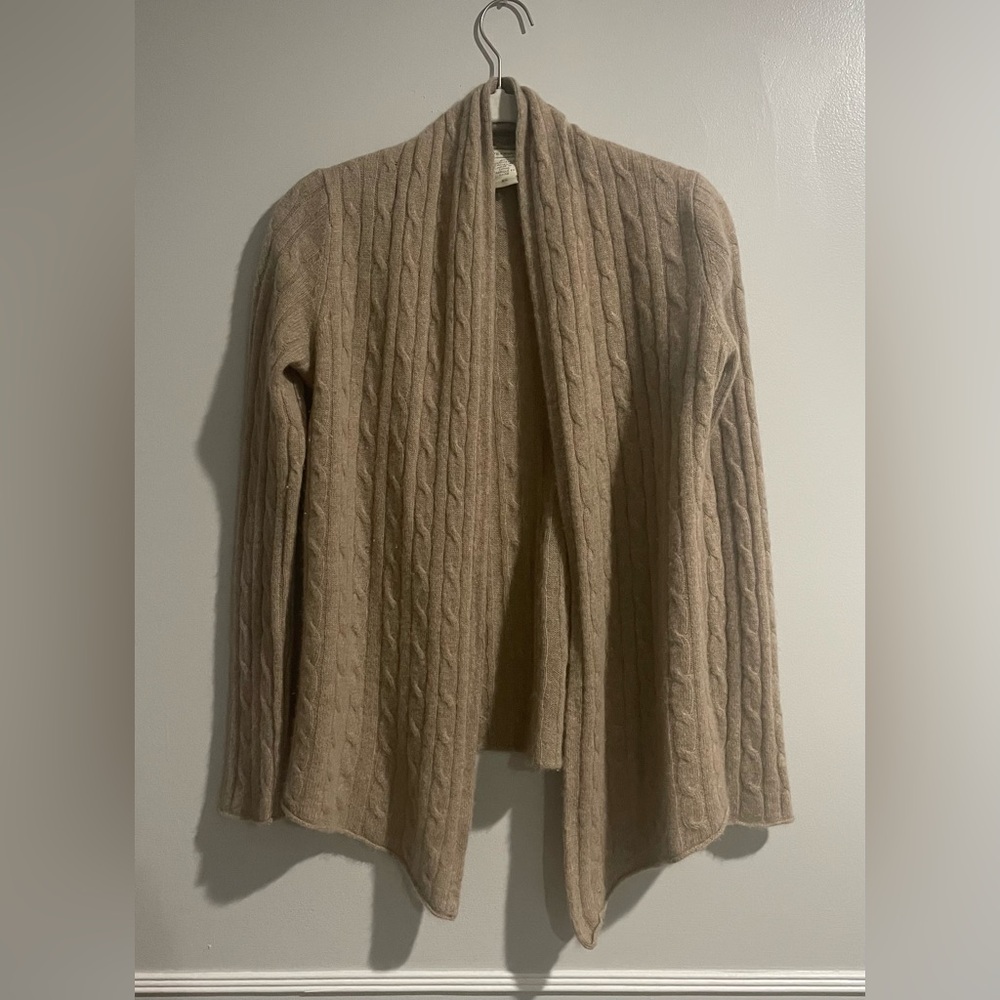 Essential Cashmere XS White and Warren Cardigan